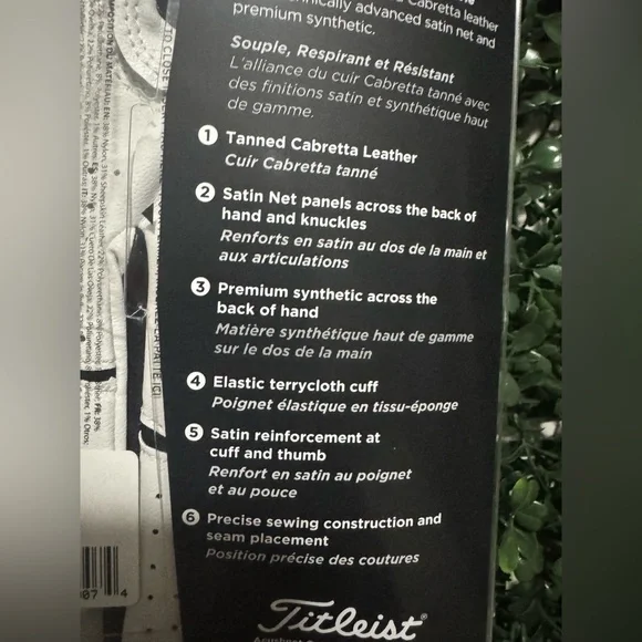 TITLEIST MEN'S PLAYERS FLEX RIGHT HAND LEATHER GOLF GLOVE - Picture 13 of 13